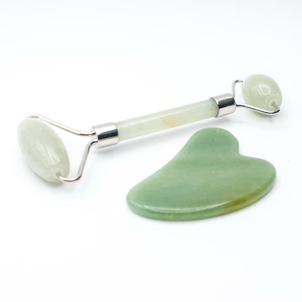 Avanturín zelený - Face roller a Gua Sha - Dárková sada