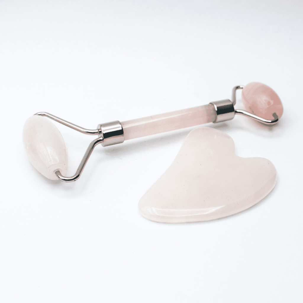 Růženín - Face roller a Gua Sha - Dárková sada
