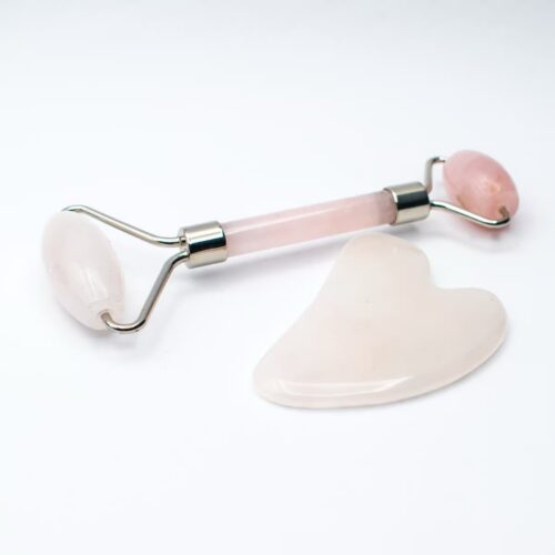 Růženín - Face roller a Gua Sha - Dárková sada