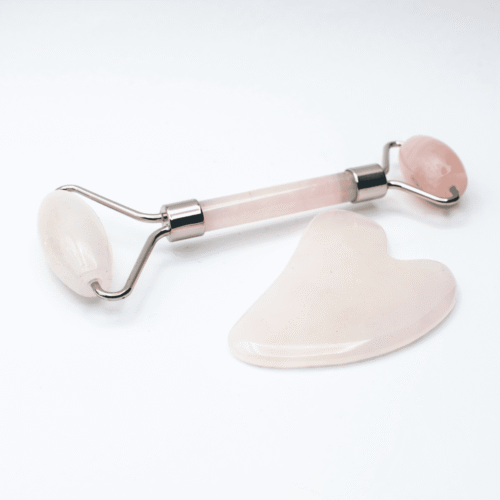 Růženín - Face roller a Gua Sha - Dárková sada