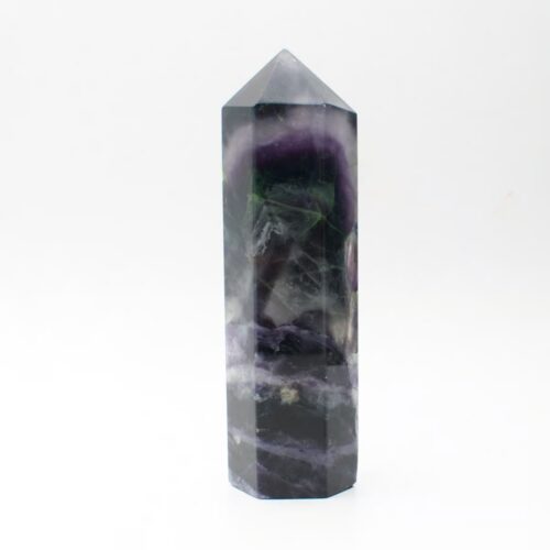 Fluorit - obelisk - tromlovaný kámen - FO13
