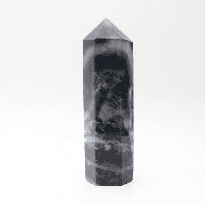 Fluorit - obelisk - tromlovaný kámen - FO13