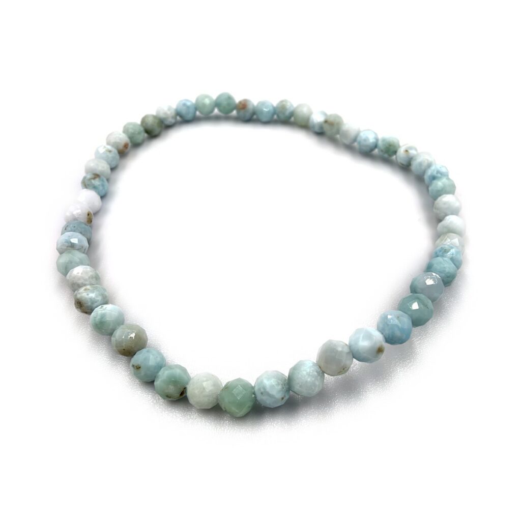 Larimar - náramek fazetovaný kulička