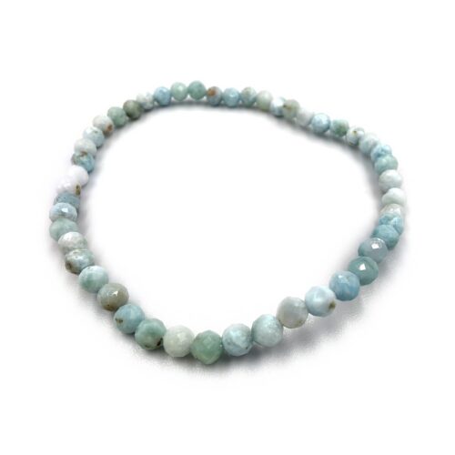 Larimar - náramek fazetovaný kulička