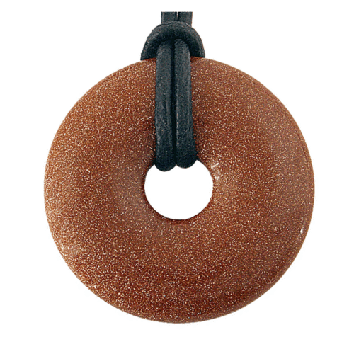 Avanturín oranžový syntetický (pouštní písek) - donut - tromlovaný kámen
