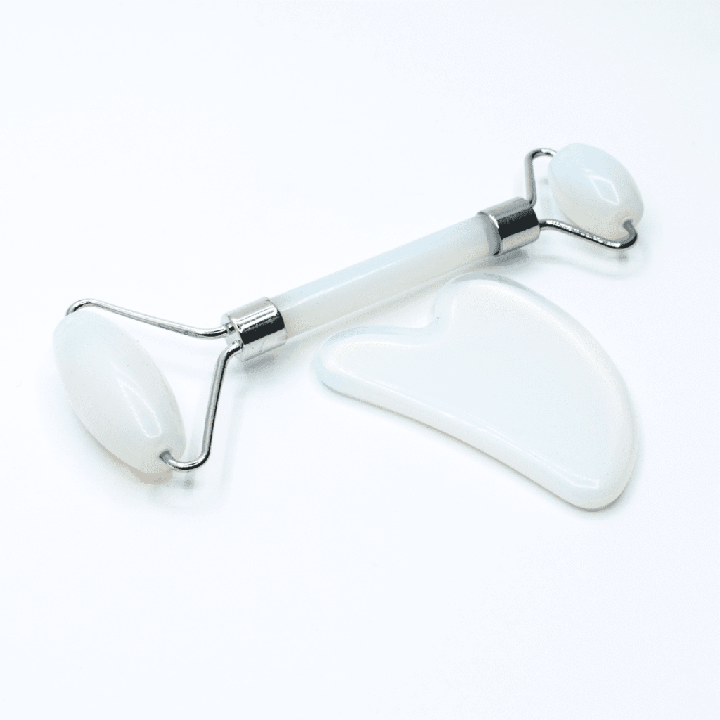 Opalit (syntetický kámen) - Face roller a Gua Sha - Dárková sada