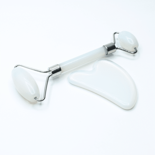 Opalit (syntetický kámen) - Face roller a Gua Sha - Dárková sada