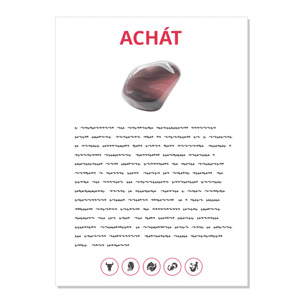 Achát - kartička