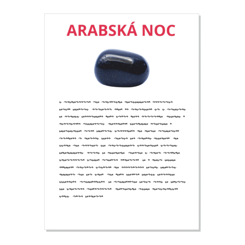 Arabská noc (syntetický modrý avanturín) - kartička