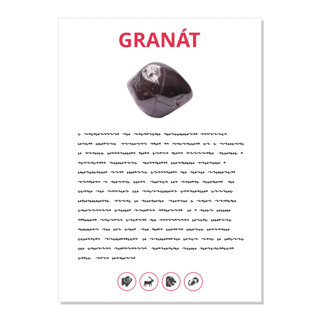Granát - kartička