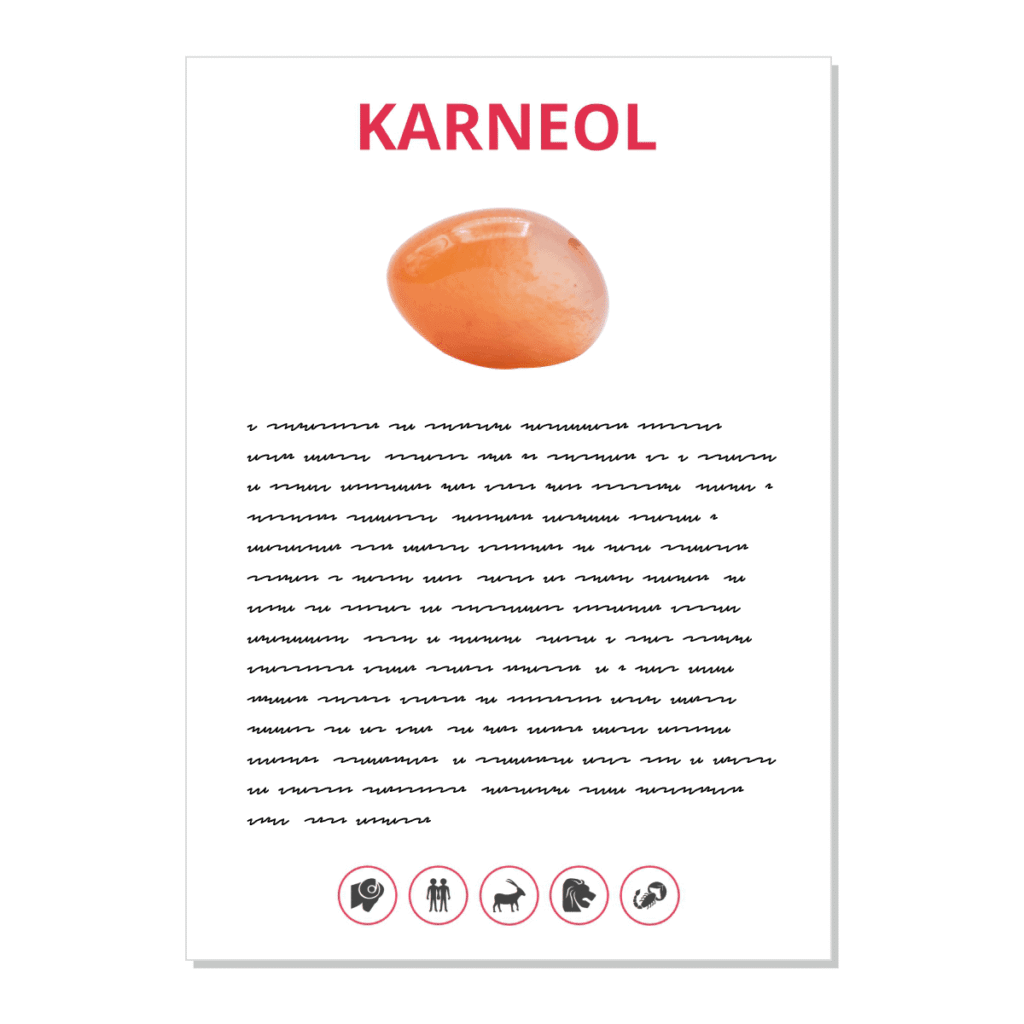 Karneol - kartička