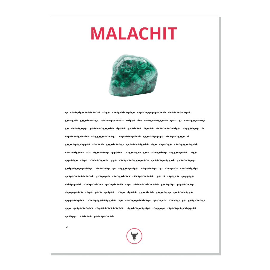 Malachit - kartička