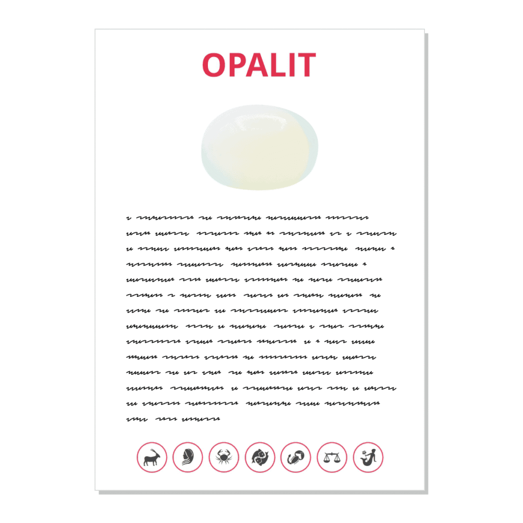 Opalit (syntetický kámen) - kartička
