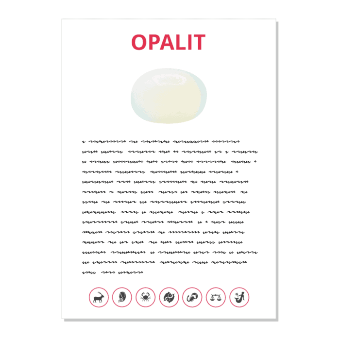 Opalit (syntetický kámen) - kartička