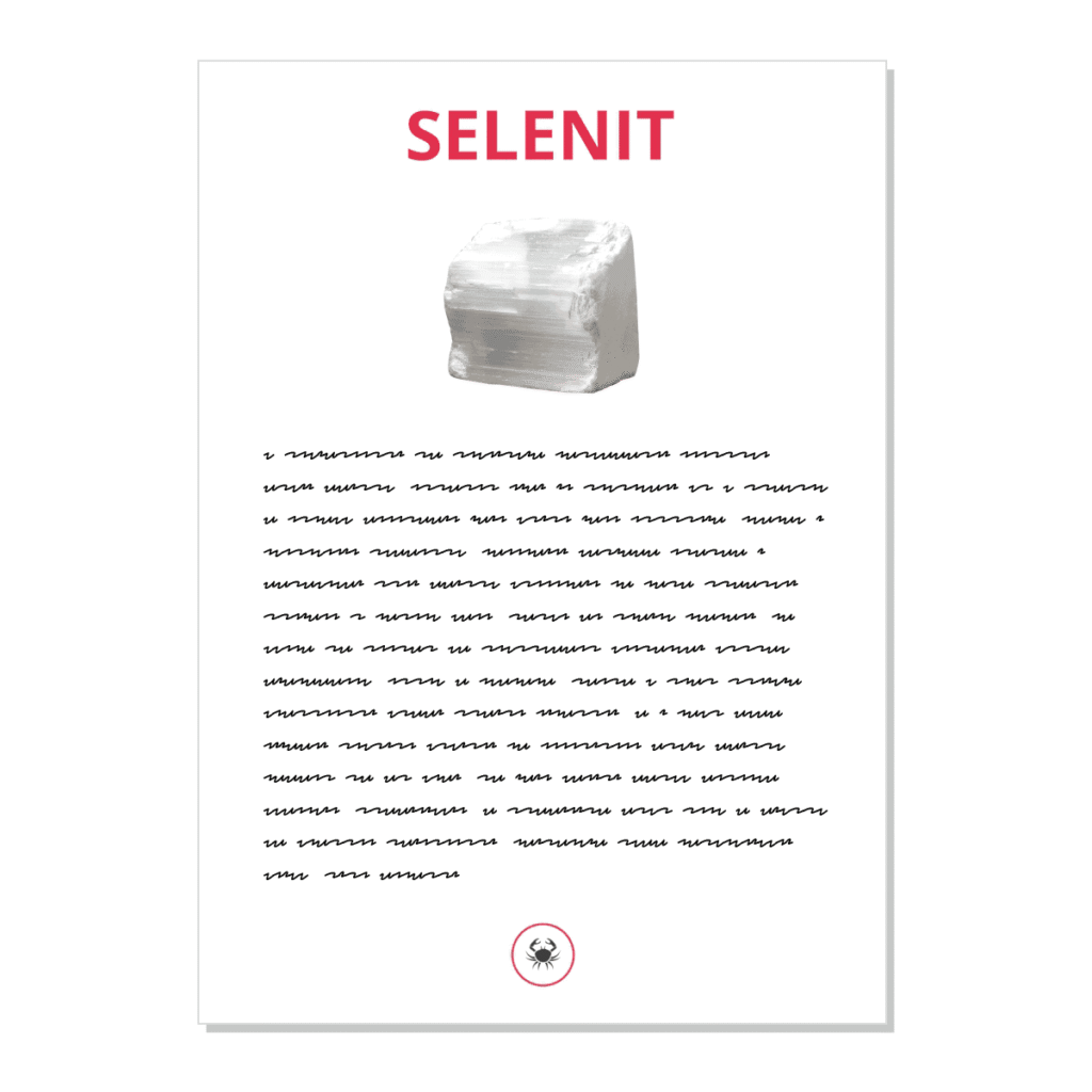 Selenit - kartička