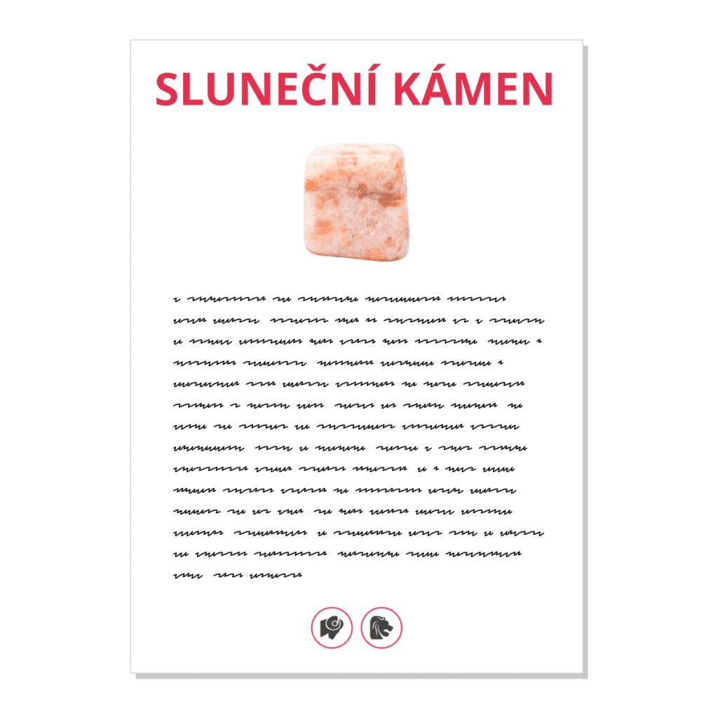 Sluneční kámen - kartička