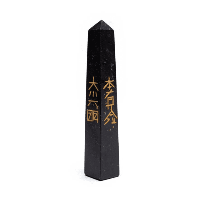 Turmalín černý (skoryl) Reiki - obelisk - tromlovaný kámen