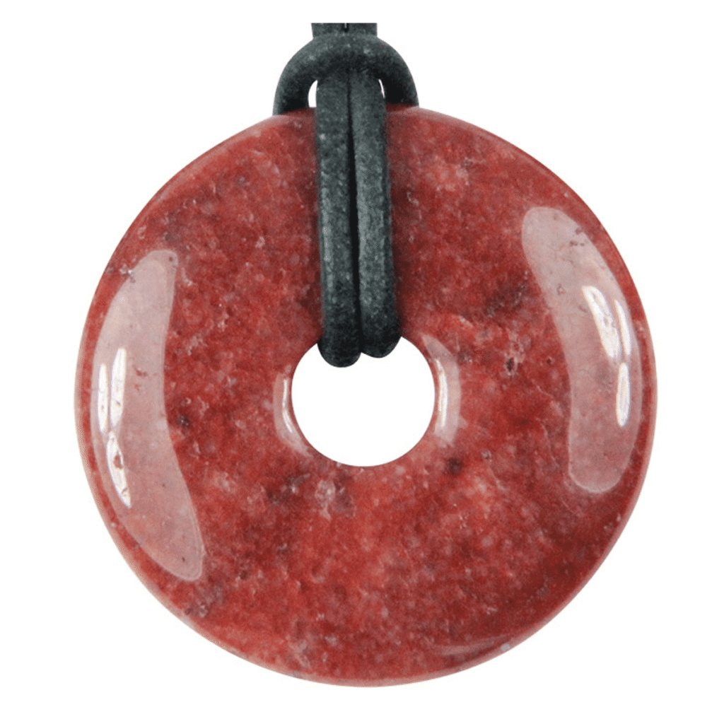 Achát ohnivý - donut - tromlovaný kámen