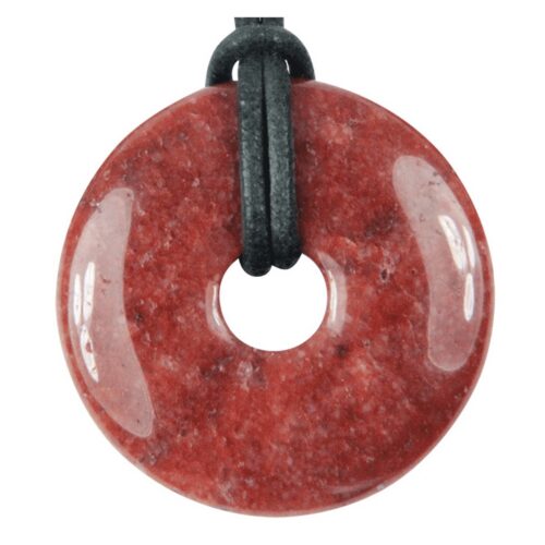 Achát ohnivý - donut - tromlovaný kámen