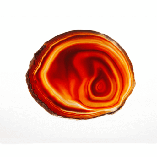 Achát - plátek - oranžový