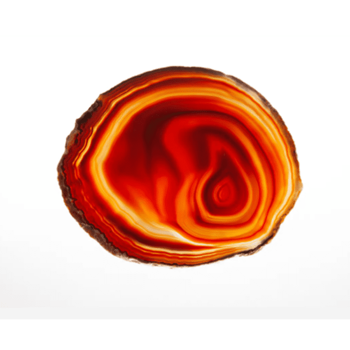 Achát - plátek - oranžový