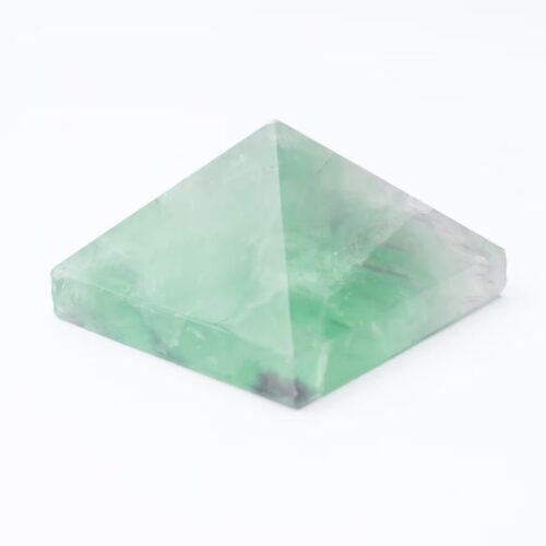 Fluorit – pyramida – tromlovaný kámen FP3