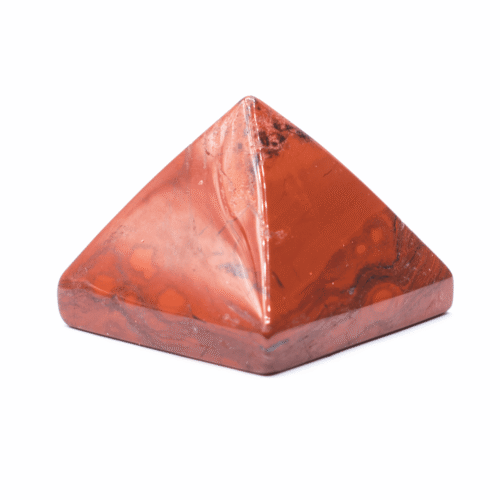 Jaspis červený - pyramida - tromlovaný kámen