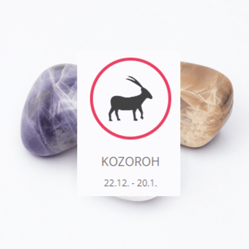 Kozoroh - sada tromlovaných kamenů