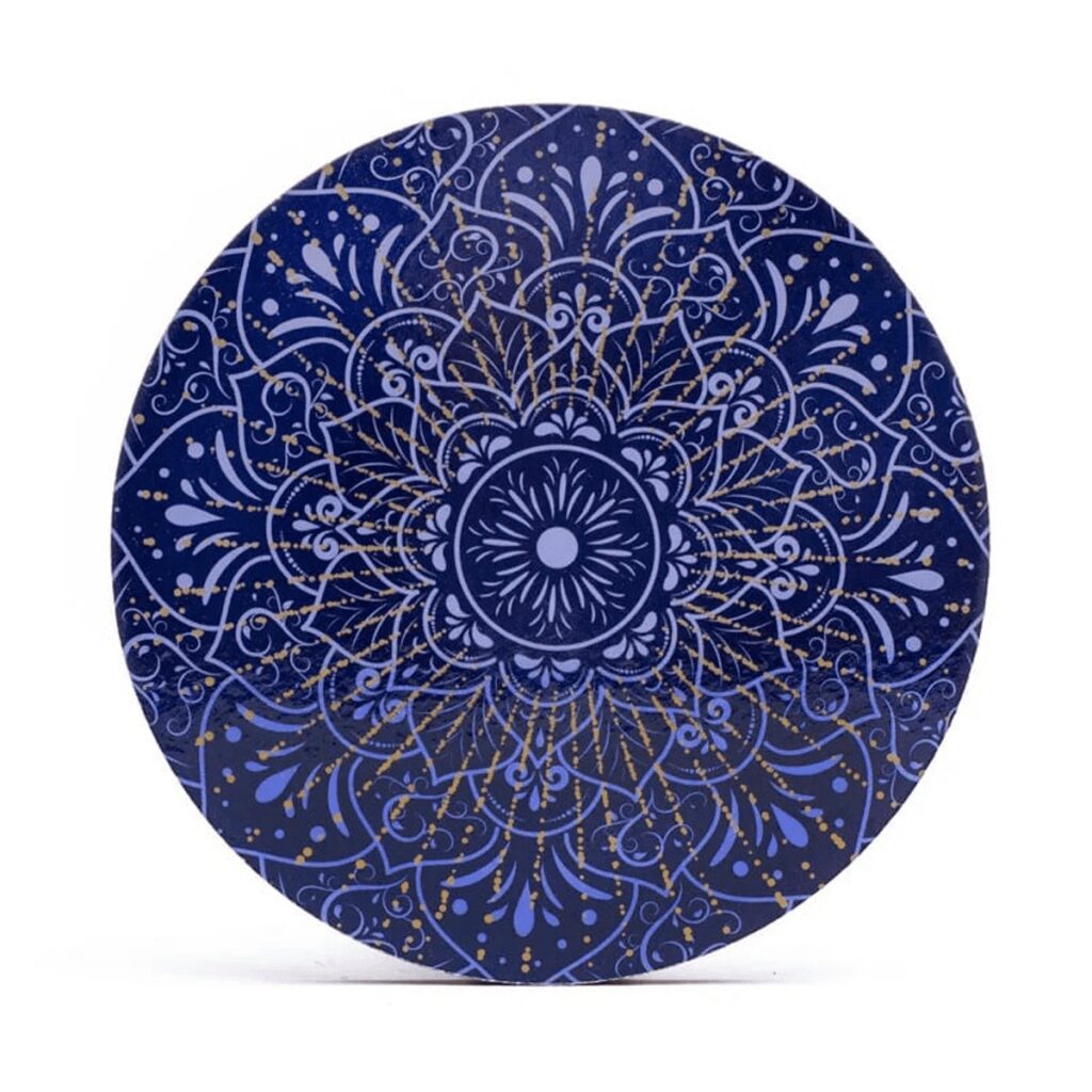 Podtácek - mandala - modrá