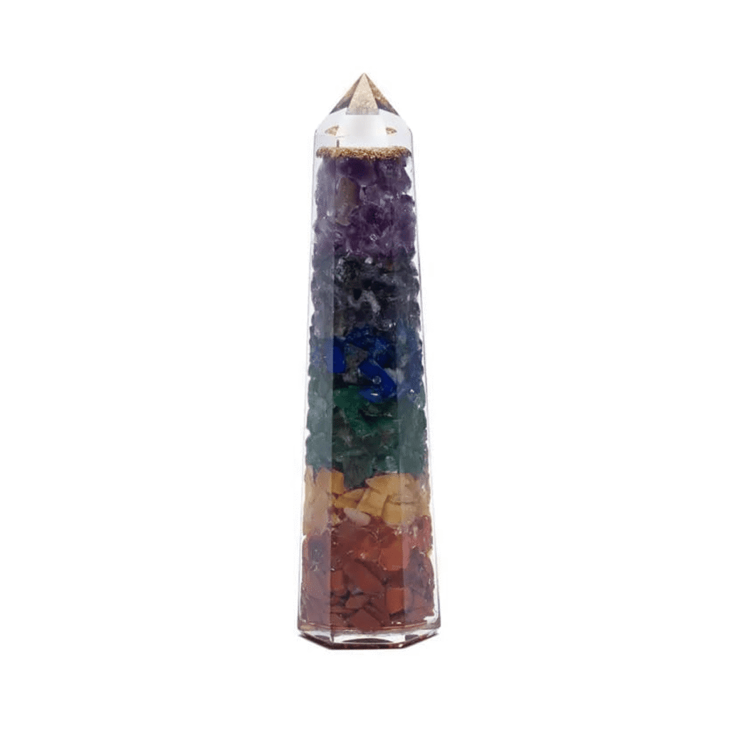 Orgonit - obelisk - 7 čaker