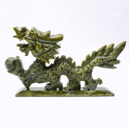 Drak - nefritová soška - feng shui - střední