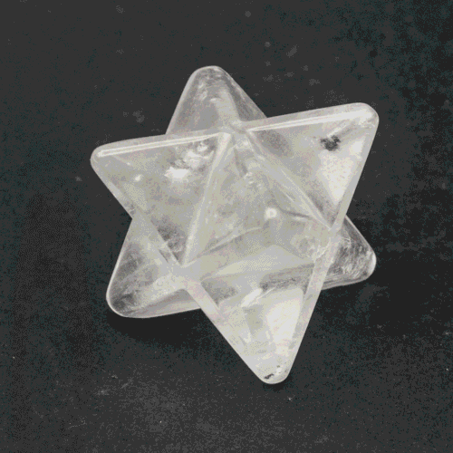 Křišťál - merkaba - tromlovaný kámen