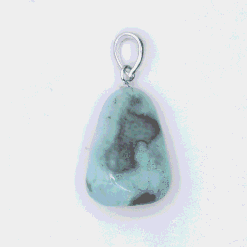 Larimar - tromlovaný kámen - stříbrný přívěsek LR41