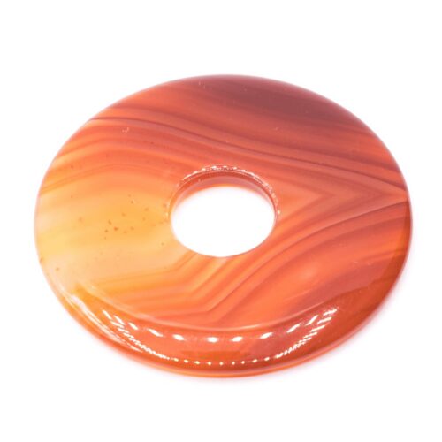 Achát - donut - oranžový