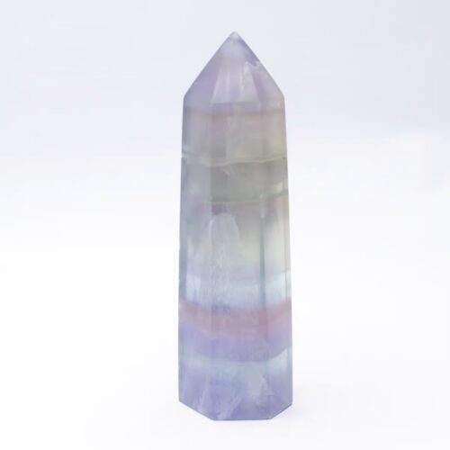 Fluorit - obelisk - tromlovaný kámen - FO39