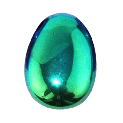 Hematit aqua aura - tromlovaný kámen vrtaný - přívěsek