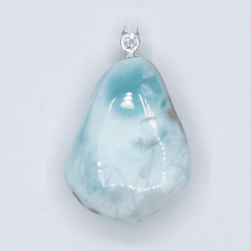 Larimar - tromlovaný kámen - stříbrný přívěsek LR64