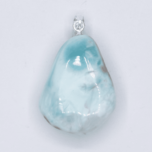 Larimar - tromlovaný kámen - stříbrný přívěsek LR64