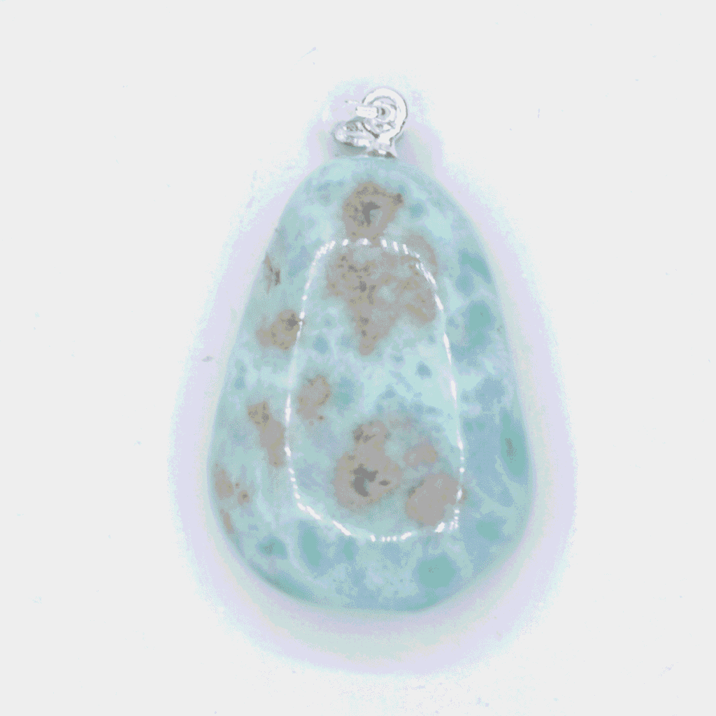 Larimar - tromlovaný kámen - stříbrný přívěsek LR65