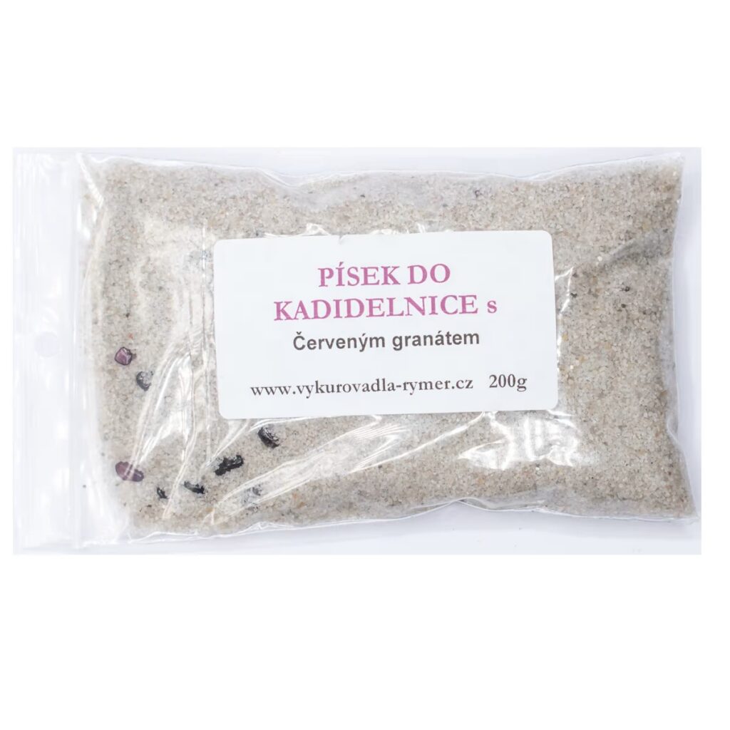 Písek do kadidelnice s červeným granátem