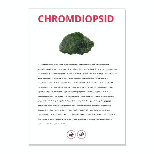 Chromdiopsid - kartička