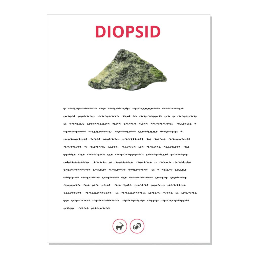 Diopsid - kartička