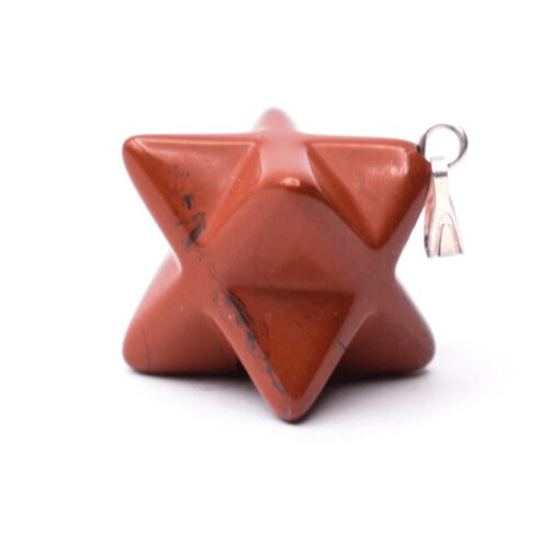 Jaspis červený – Merkaba – tromlovaný kámen – přívěsek