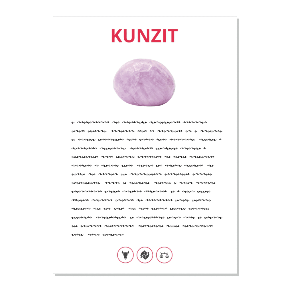 Kunzit - kartička