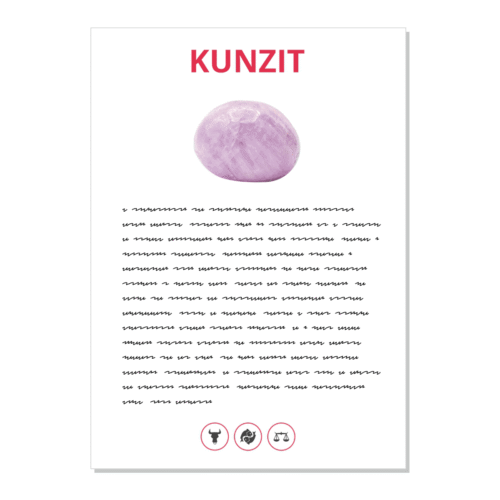 Kunzit - kartička