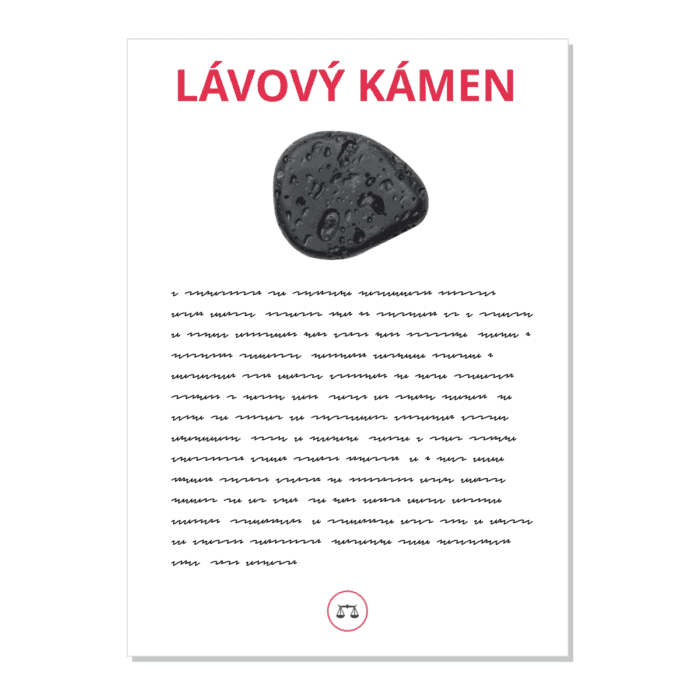 Lávový kámen - kartička