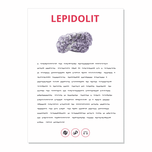Lepidolit - kartička
