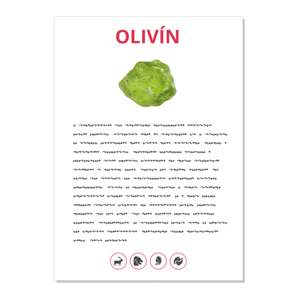 Olivín - kartička