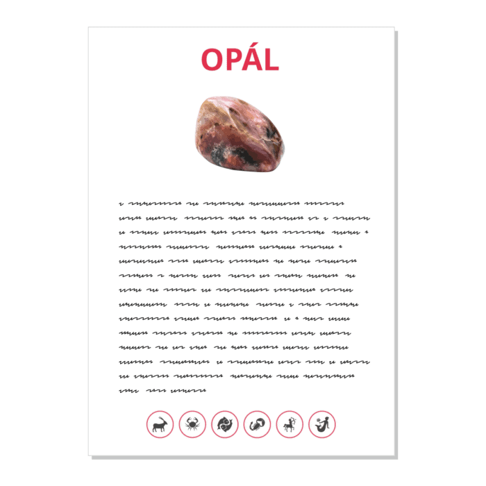 Opál - kartička