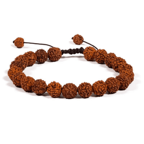 Rudrakša - náramek kulička se shamballa zapínáním